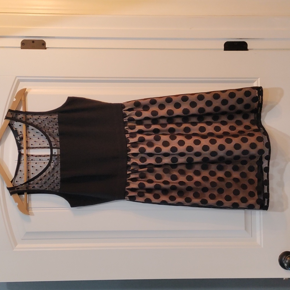 C.Luce Nude and Black Dress